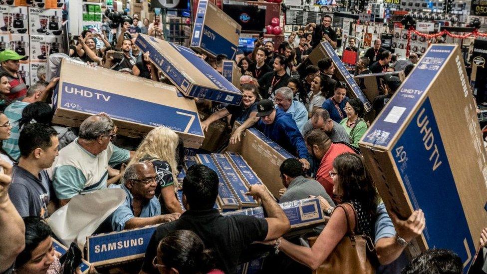 Black Friday event in Sao Paulo Brazil in 2018