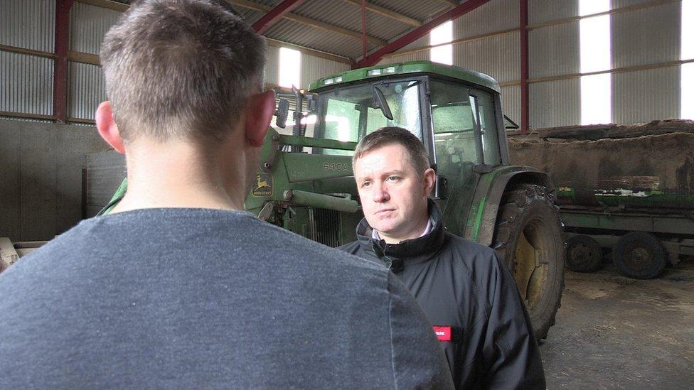 The farmer talking to our Agriculture and Environment Correspondent Conor Macauley