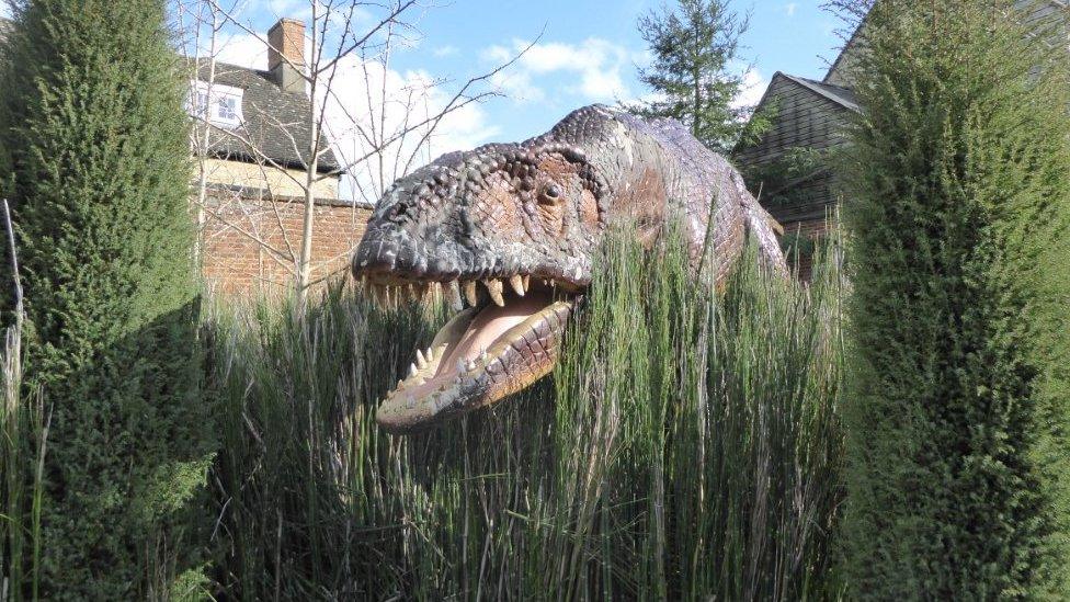 Dinosaur garden at Woodstock museum