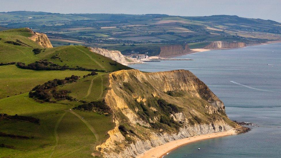 Jurassic coastline from Golden Cap, south west England