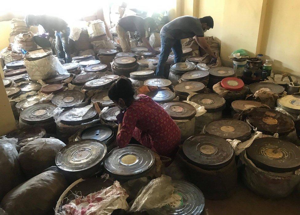 Films found in a warehouse in Mumbai