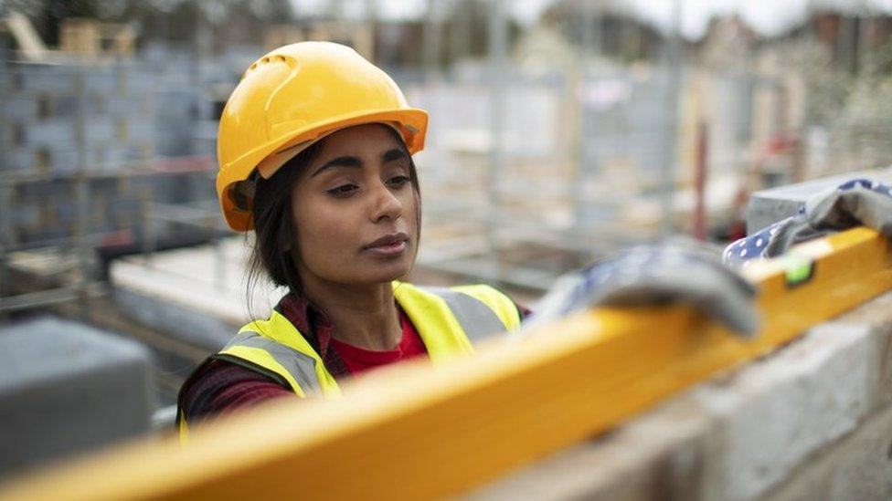 female construction worker