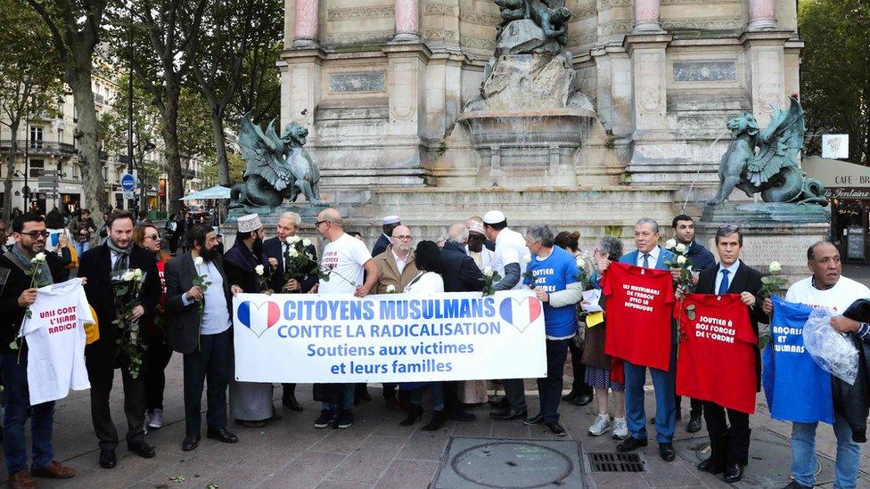 A local imam organised a tribute for the four victims of the Paris prefecture attack on Thursday