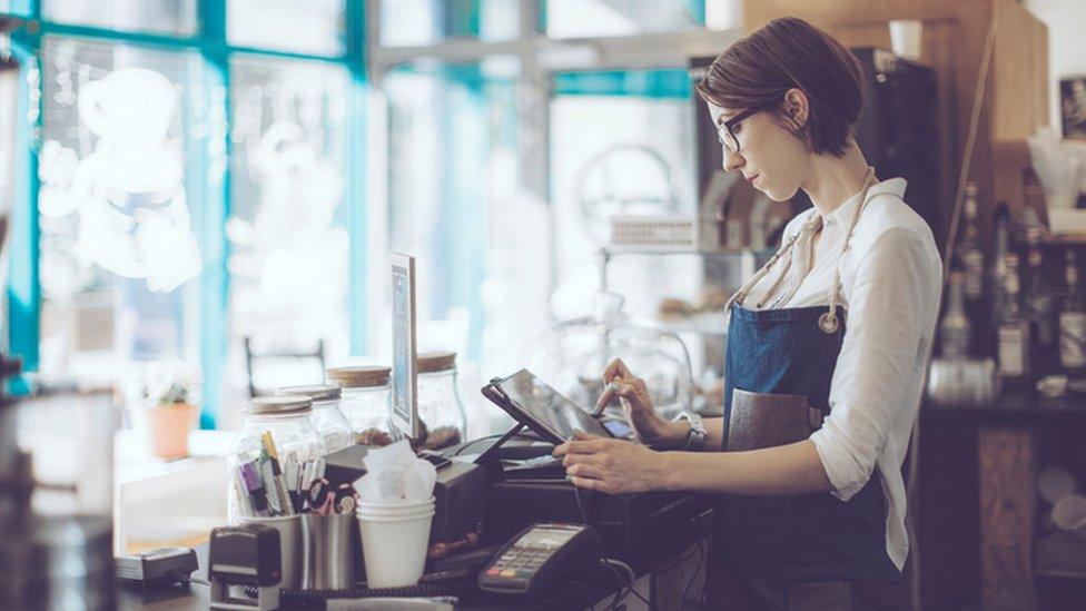 Barista in bar