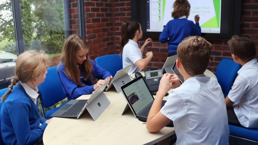 Students on laptop