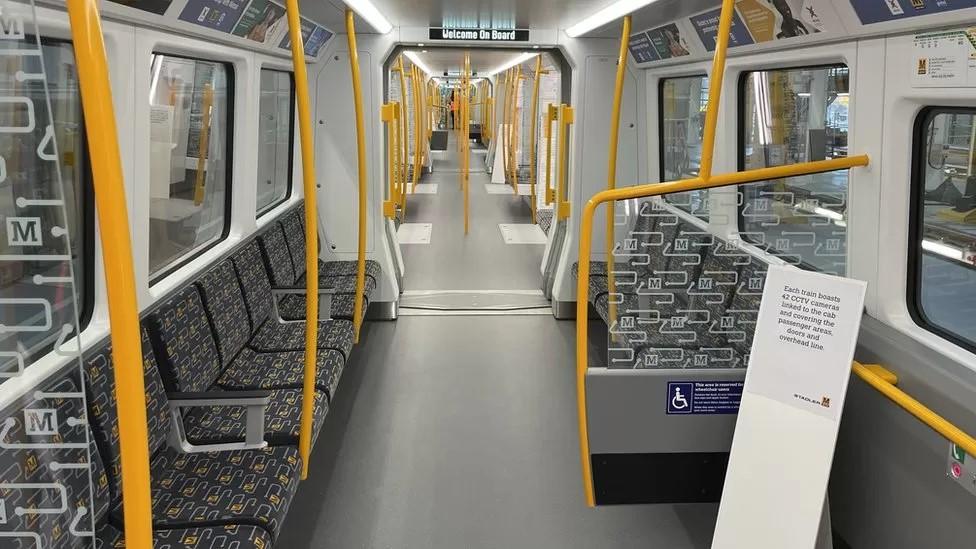 Inside the new Metro train