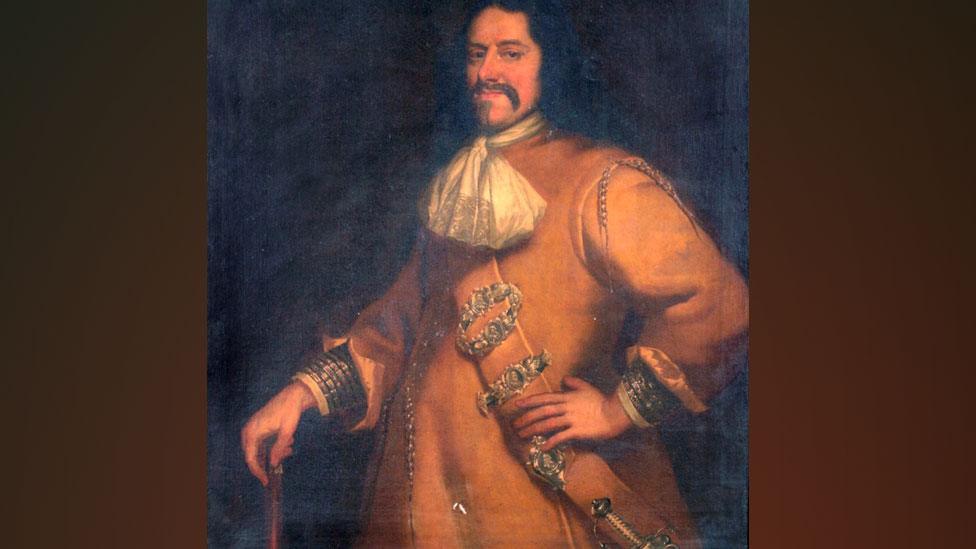 Augustine Briggs in militia uniform, 1670