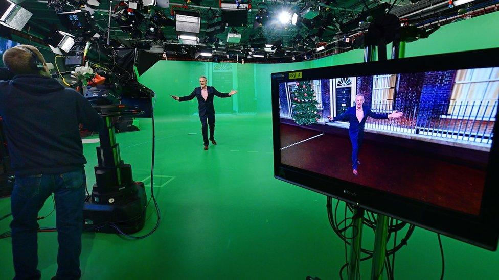 Jeremy Vine on the BBC election set