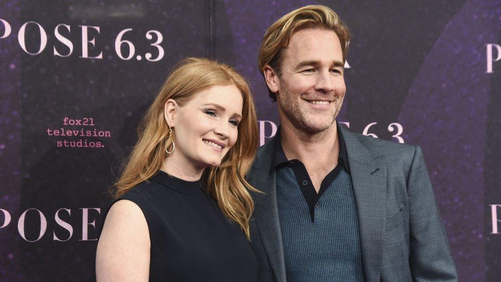 L to R: Kimberly and James Van Der Beek