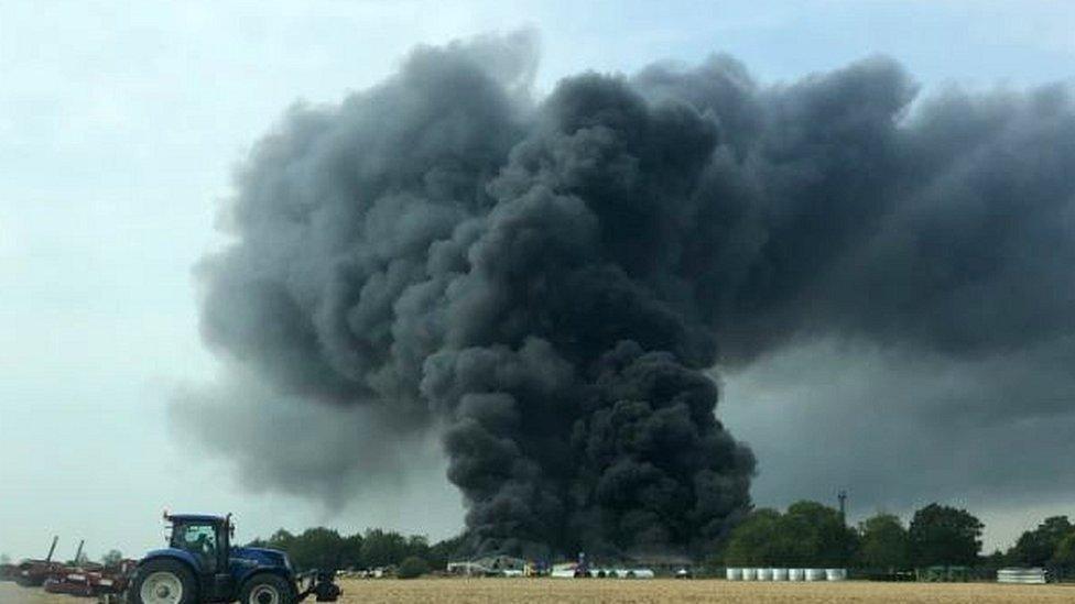 Fire at industrial unit