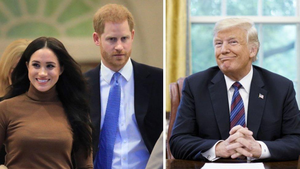 Meghan, Harry and Donald Trump