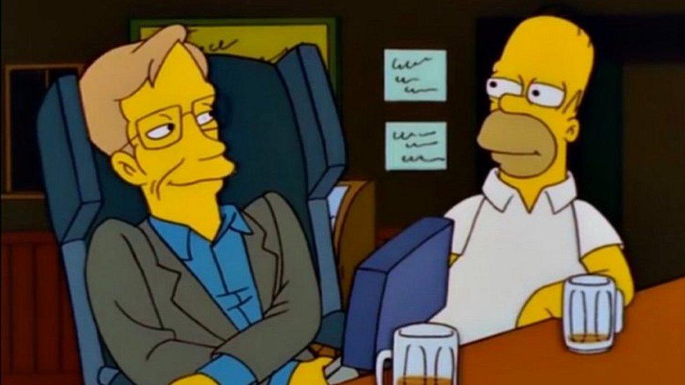 Stephen Hawking and Homer Simpson