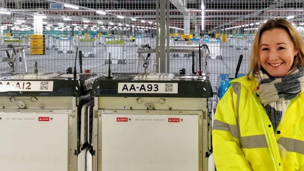 Zoe Kleinman at the Ocado robot warehouse