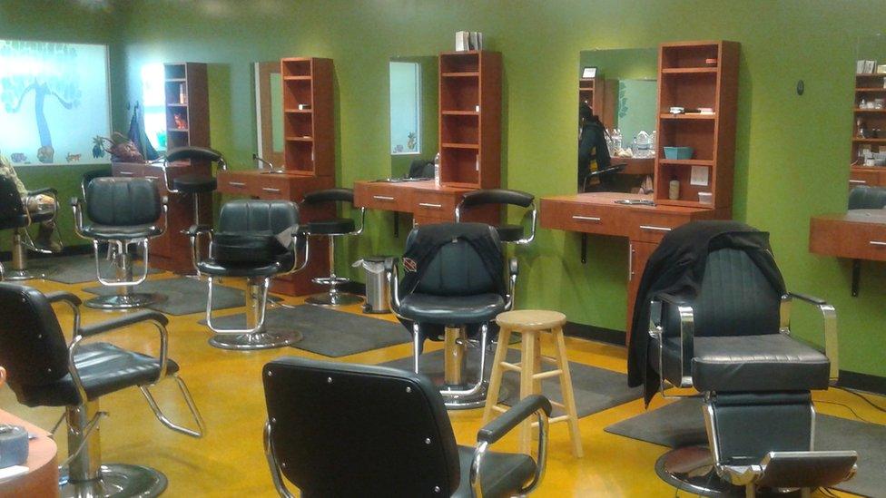 chairs in an empty salon