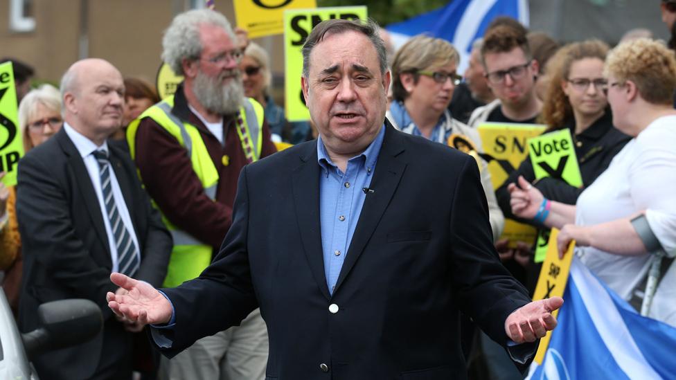 Alex Salmond pictured, 18 May 2017