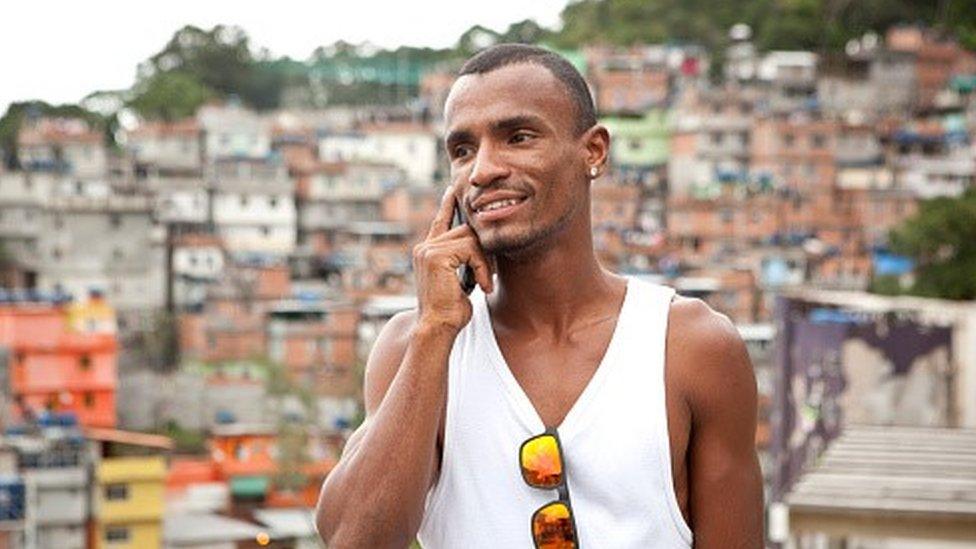 Brazilian man on his telephone (file photo)