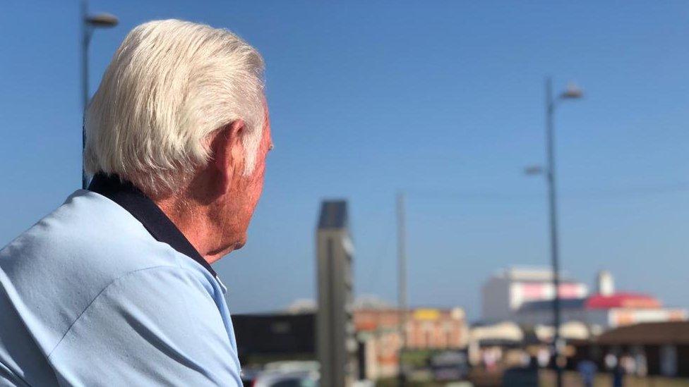 George looking out at Great Yarmouth