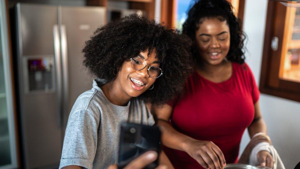 Mum and teen film themselves while cooking