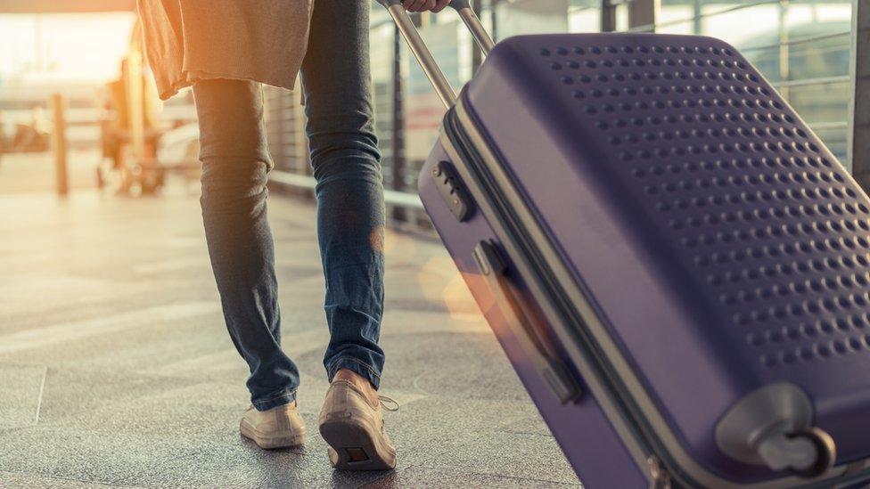 Passenger at an airport