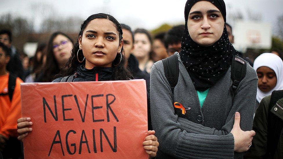 Protesting students