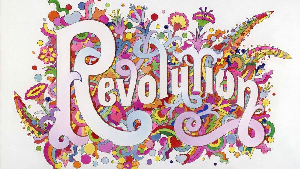 The Beatles Illustrated Lyrics, ‘Revolution’ 1968 by Alan Aldridge