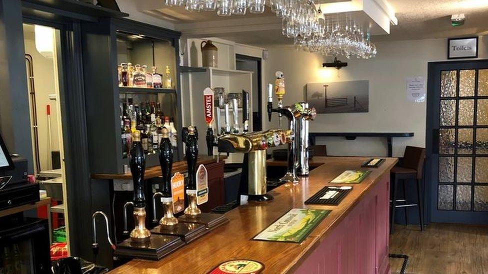 Inside the renovated pub