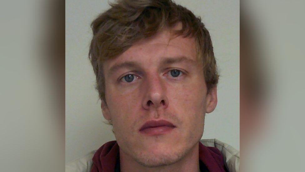 A police mugshot of child sex offender Ben Haymes who has been sentenced to four years and four months in prison and a further four years on extended licence after being convicted of child sex offences.