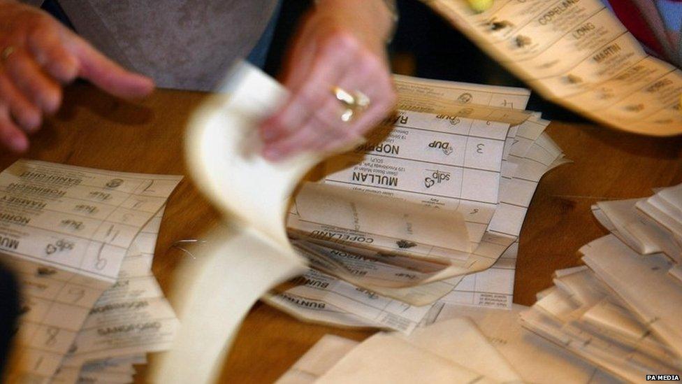 Ballot papers being counted