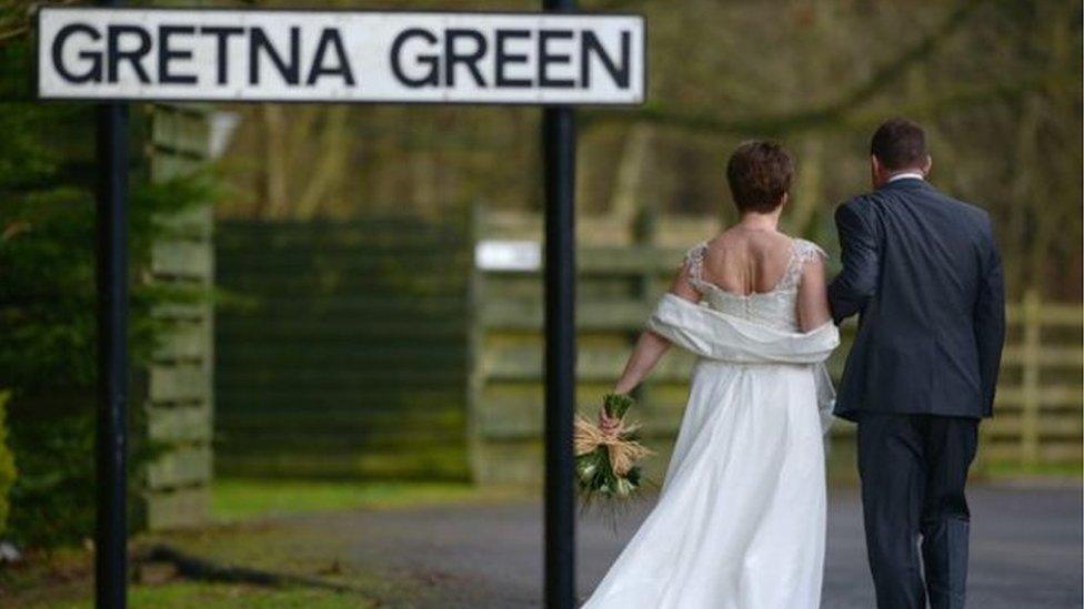 Couple at Gretna Green