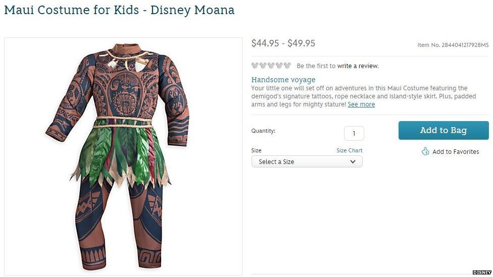 Disney accused of brownface over Moana costume BBC News