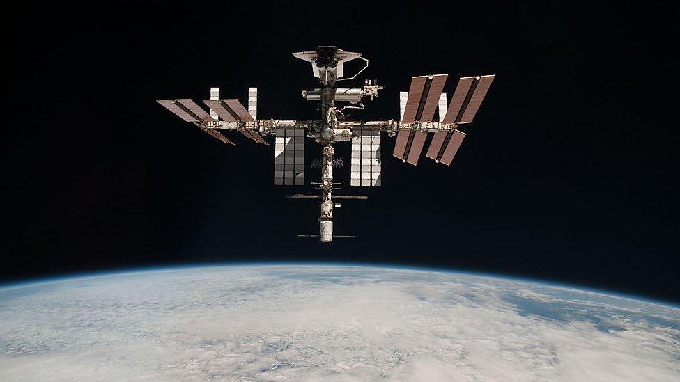 photograph of the international space station