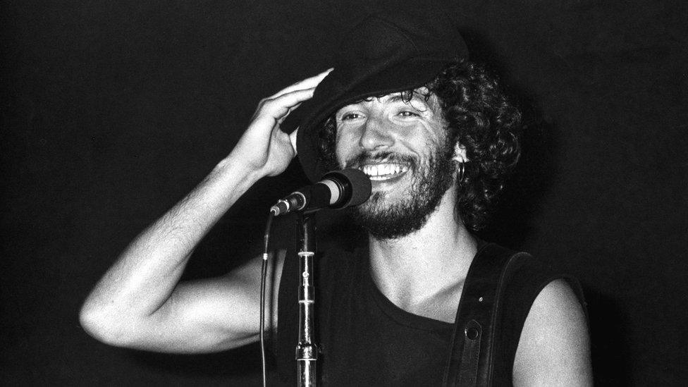 Springsteen on his Born To Run tour in 1975