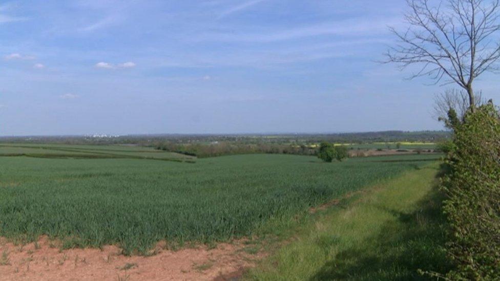 The crash happened over High Cross in the village