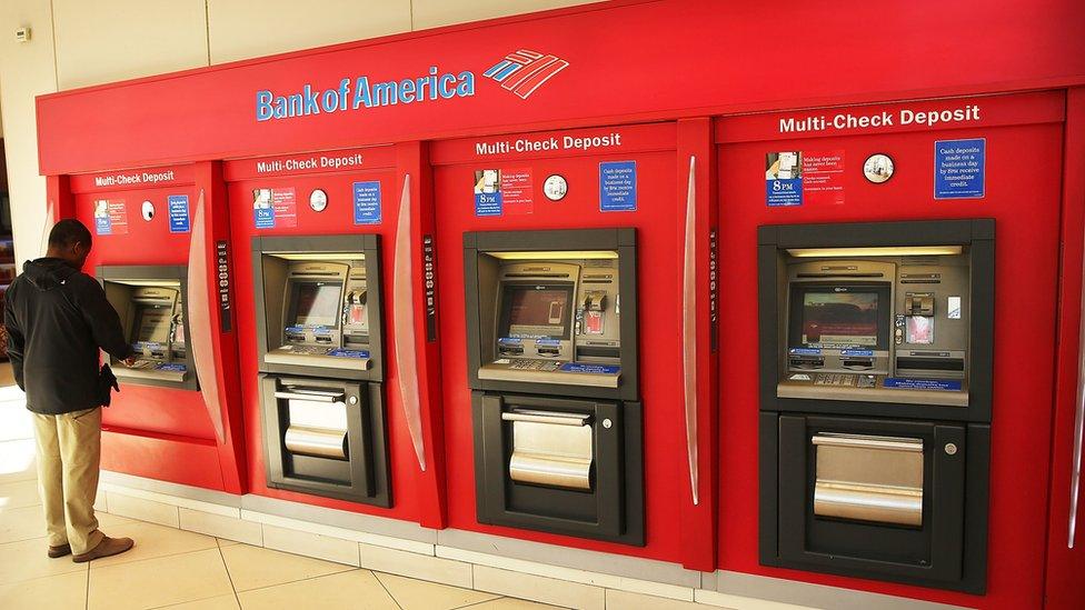 Bank of America pay-in machines