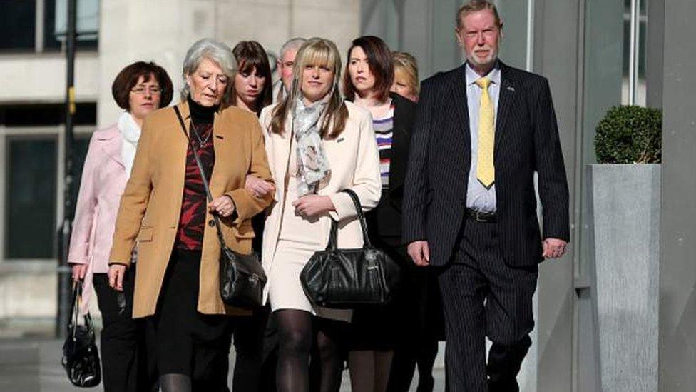 PC Phillips widow and family at the court