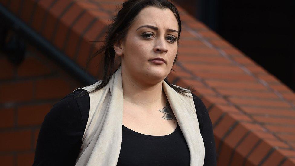 Emma-Jayne Magson outside Leicester Crown Court