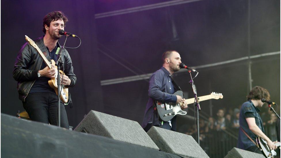 The Maccabees performing at Reading Festival 2015