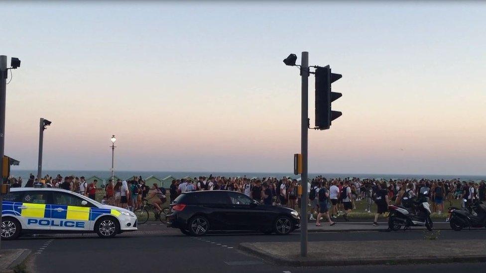 Gathering on Hove Lawns