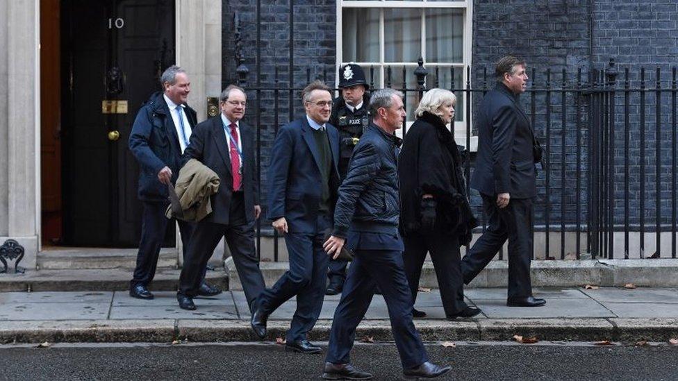 Executive committee members of the 1922 Committee Bob Blackman, Geoffrey Clifton-Brown, Charles Walker, Nigel Evans, Cheryl Gillan and chairman Graham Brady