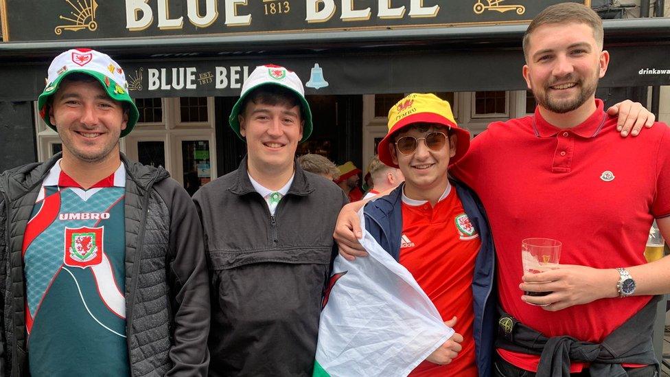 Male Welsh fans