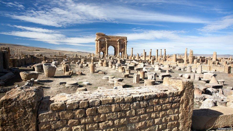 Roman ruins of Timgad in Algeria