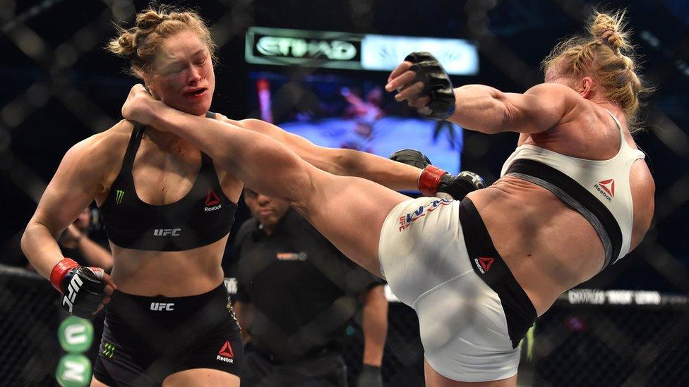 Ronda Rousey and Holly Holm