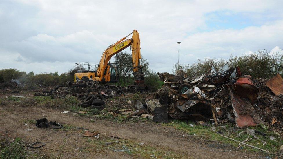 The site in St Osyth where Mr Long's remains were found