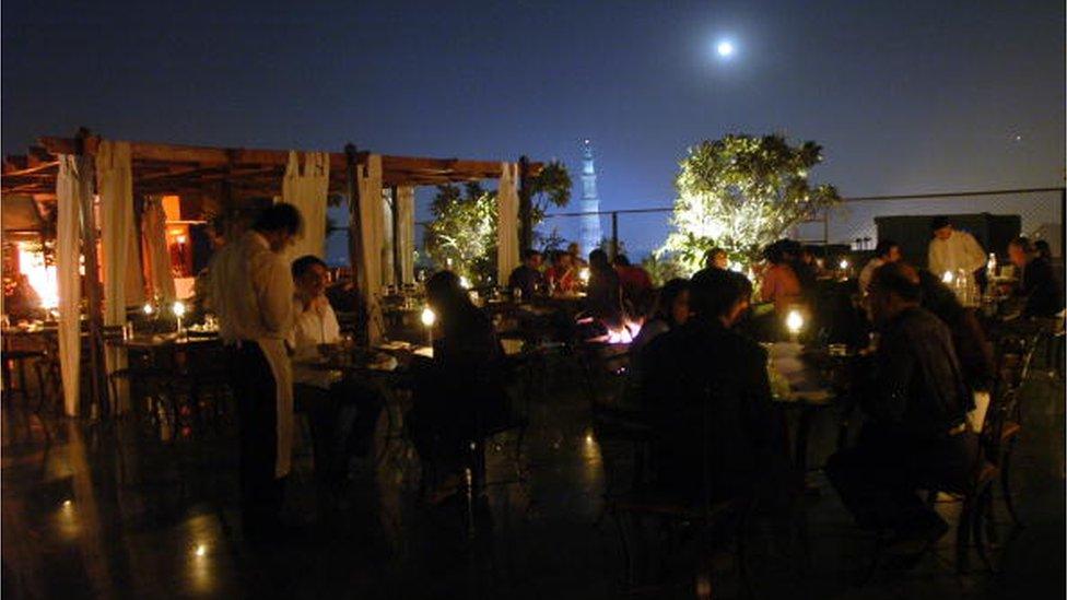 Thai Wok, Restaurant in the capital set against the beautiful backdrop of the Qutub Minar in New Delhi, India