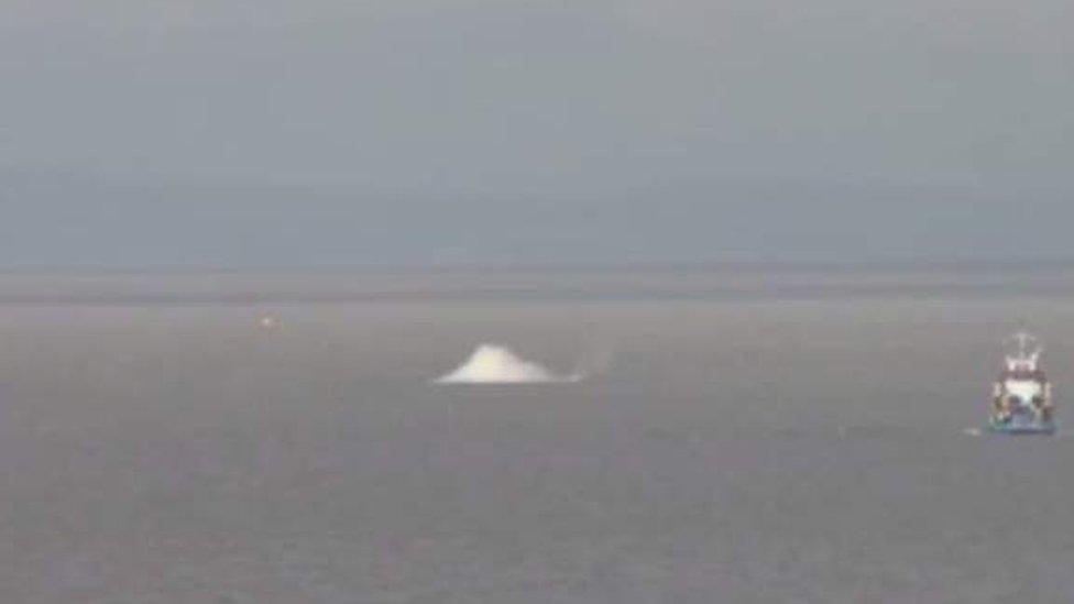 Bristol Channel WW2 bomb destroyed in a controlled explosion