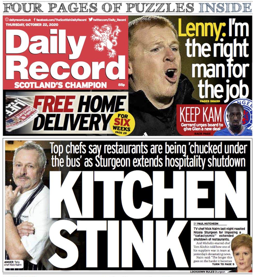 Daily Record front page