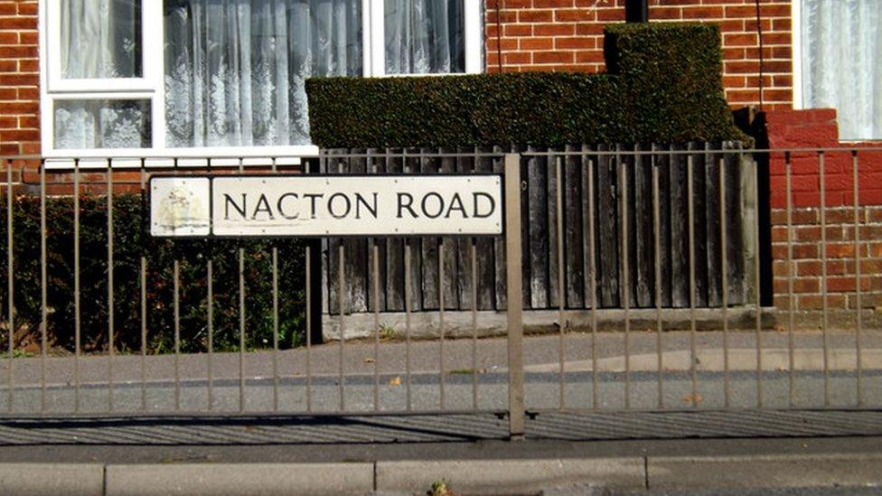 Nacton Road sign