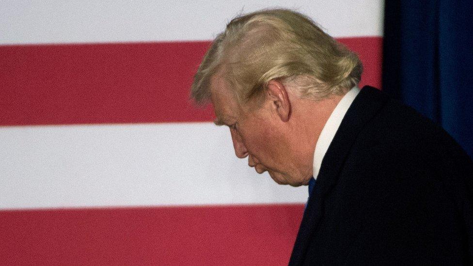 Donald Trump at a rally in Virginia