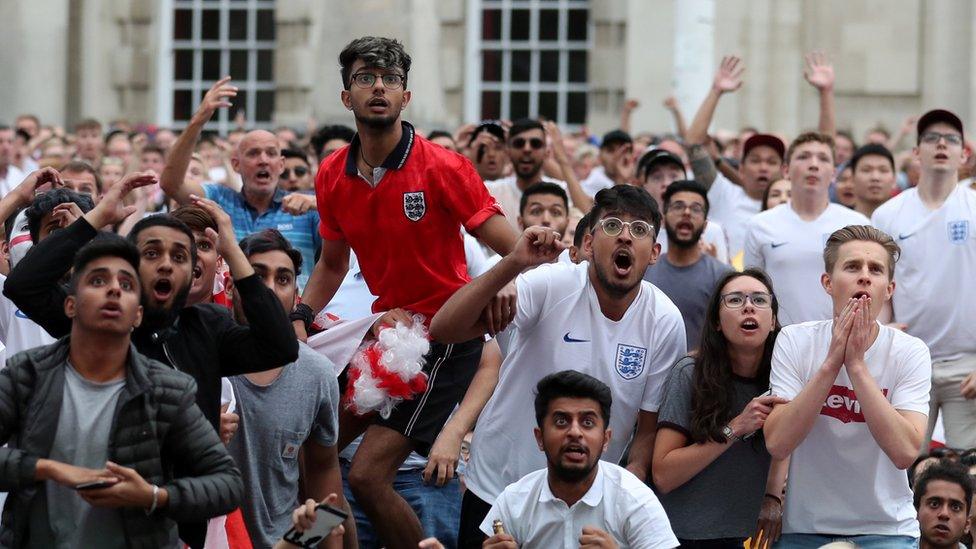 Supporters in Millennium Square, Leeds