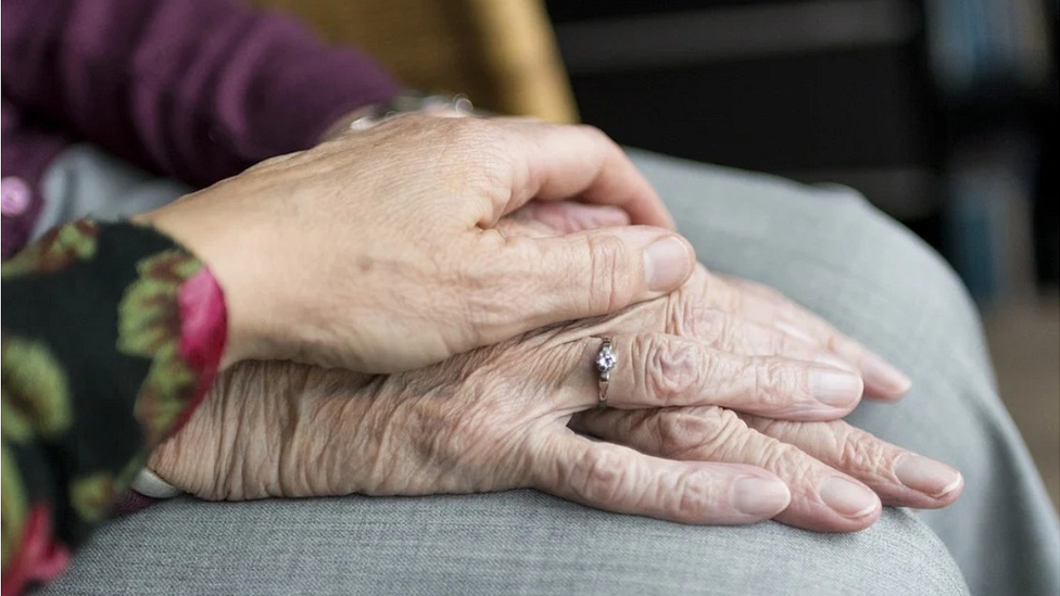 Elderly person's hand